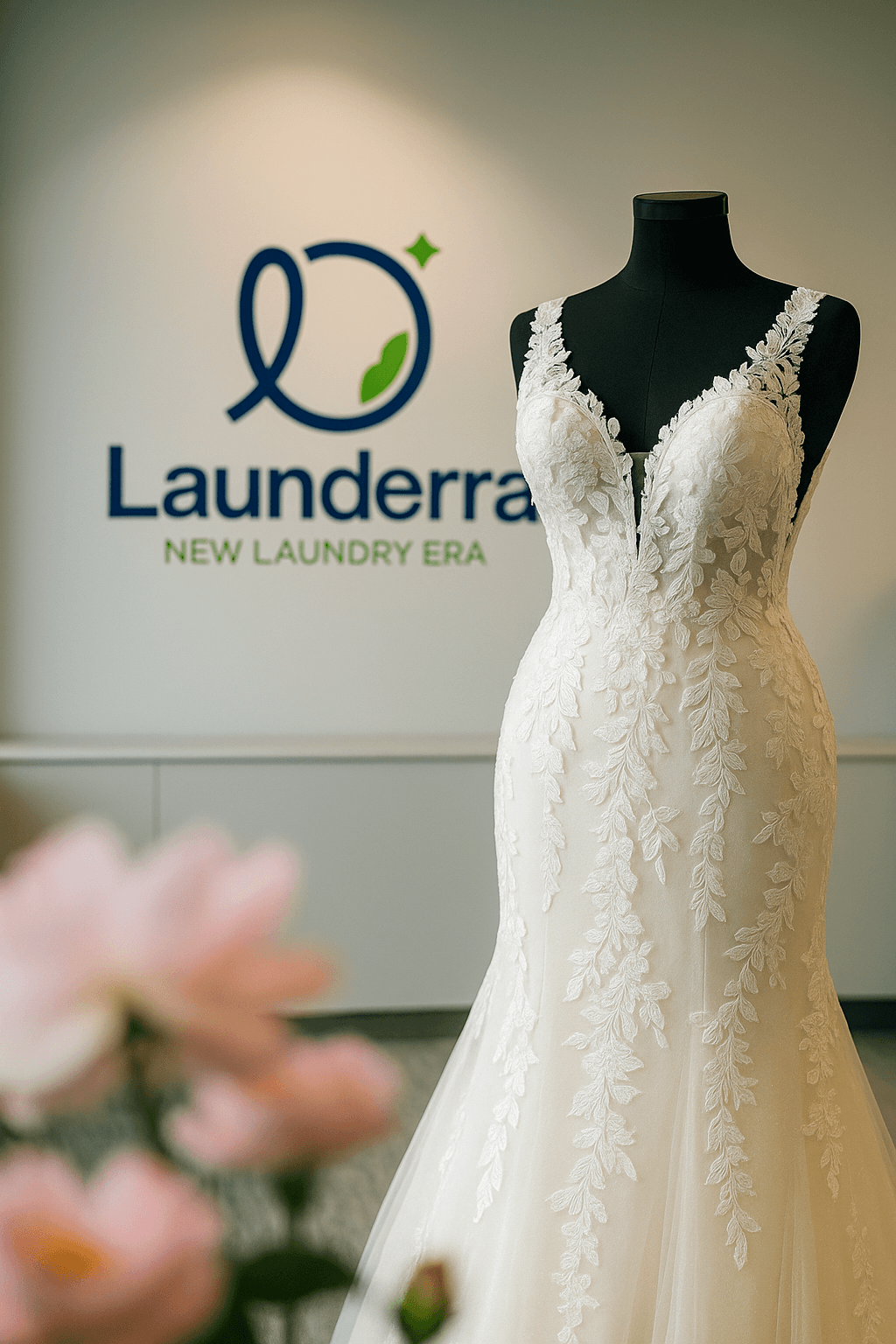 Wedding gown professionally cared for by Launderra