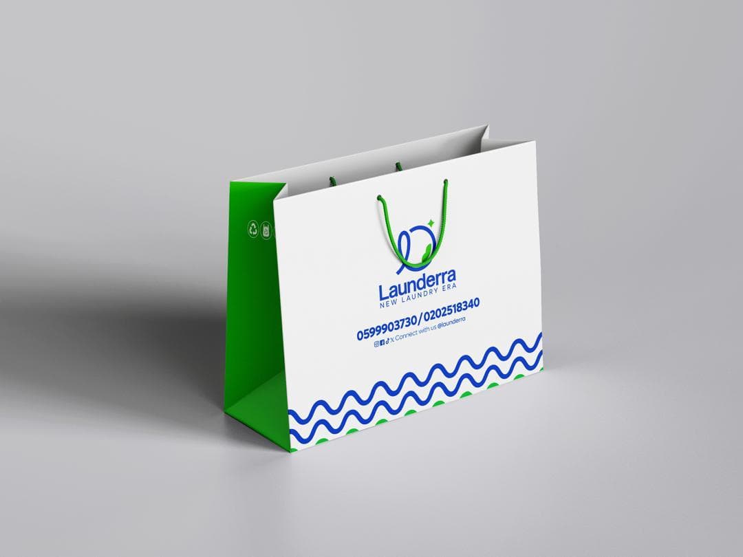 White Launderra pickup bag